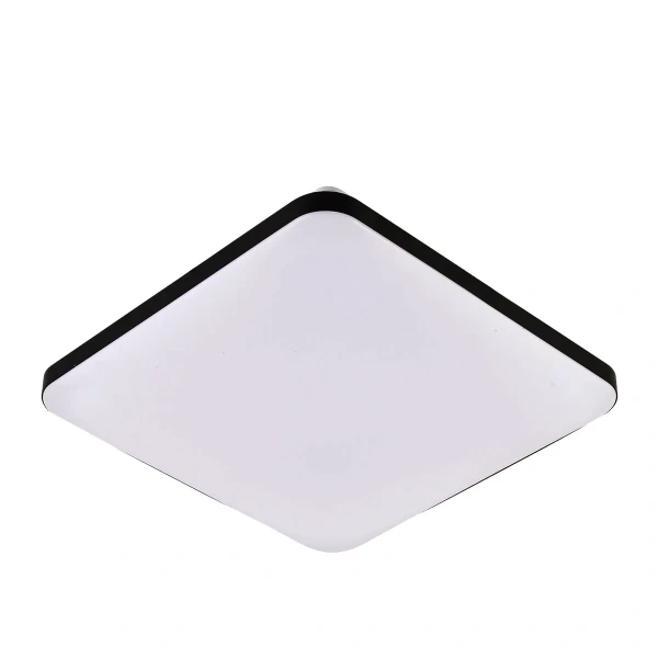 Plafon Babilon kwadratowy 38 cm czarno-biały LED 4000K