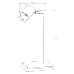 Lampa biurkowa Snow czarna 1xGU10