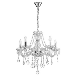 Lampa wisząca Cristallo 5 srebrna 5xE14