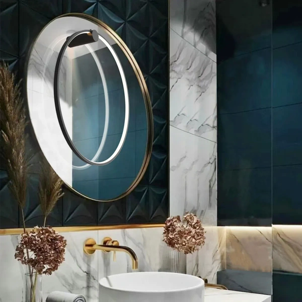 Kinkiet Mirror L czarny LED CCT IP44