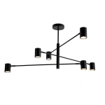Lampa wisząca Snow 6 80 cm czarna 6xGU10