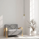 Lampa wisząca Tirana 1 biało-złota 1xE27