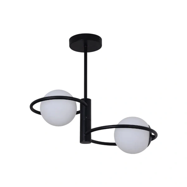 Lampa sufitowa Dorado ring czarna 2xE14