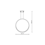 Lampa wisząca Mirror S czarna LED 35W 3000K IP44