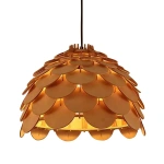 Lampa wisząca Burgo duża drewniana 1xE27