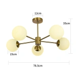 Lampa wisząca Roma 5 złota 5xE14
