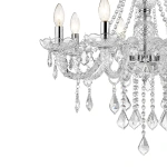 Lampa wisząca Cristallo 8 srebrna 8xE14
