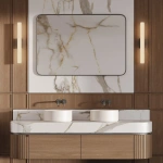 Kinkiet Linea 45 cm złoty LED CCT