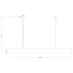 Lampa wisząca Luci L biała LED 45W CCT