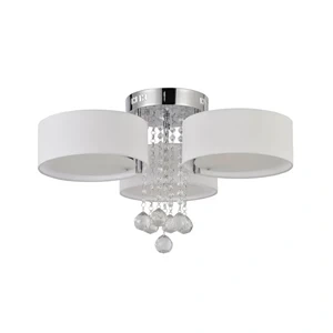 Plafon Gambela biało-srebrny 3xE27 + LED