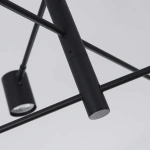 Lampa wisząca Snow 6 80 cm czarna 6xGU10