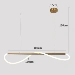 Lampa wisząca Meleca S złota LED CCT