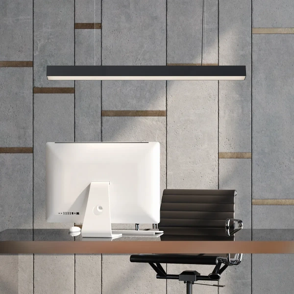 Lampa wisząca Luci L czarna LED 45W CCT