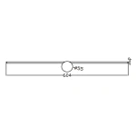 Kinkiet Modern Slim 60 cm czarny LED 3000K IP44