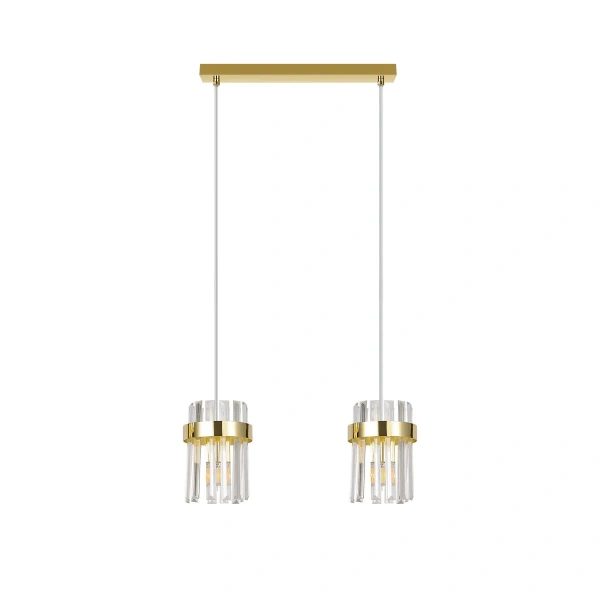 Lampa wisząca Vetro listwa złota 2xE14