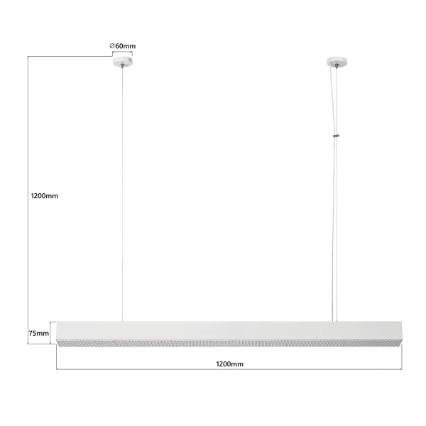 Lampa wisząca Mira L biała LED 45W CCT