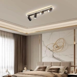 Plafon Parma 70 cm czarny 4xGU10 + LED 20W CCT