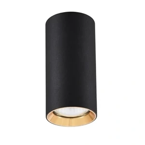 Tuba natynkowa Manacor 17 cm czarno-złota 1xGU10