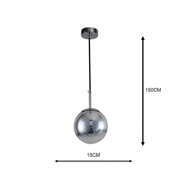 Lampa wisząca Palla mała chromowana 1xE14