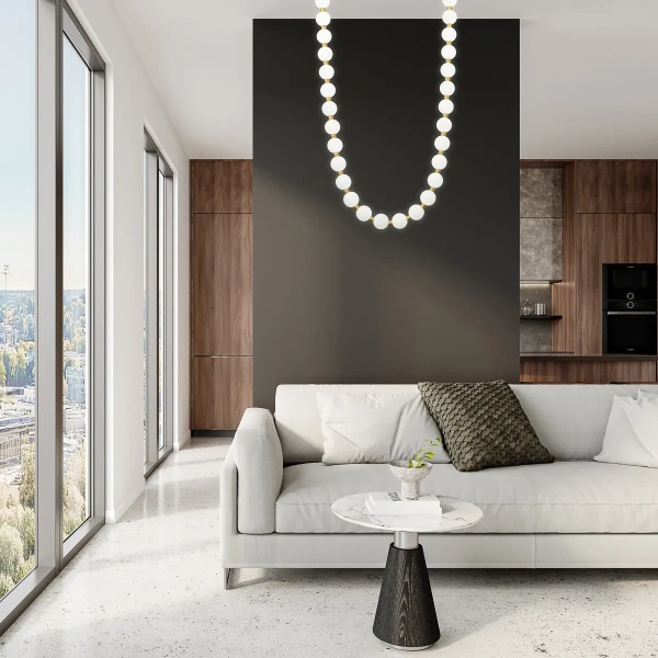 Lampa wisząca Dorado Rope 3 m złota LED CCT