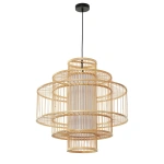 Lampa wisząca Stela rattanowa beżowa 1xE27
