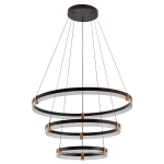 Lampa wisząca Plum 3 śr. 80/60/40 cm czarno-transparentna LED CCT