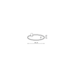 Plafon Ring S 60 cm czarny LED CCT