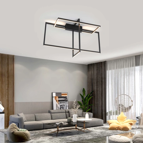 Lampa sufitowa Frame czarna LED 3000K