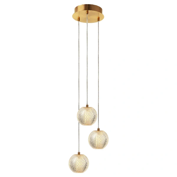 Lampa wisząca Diamond 3 złota LED CCT