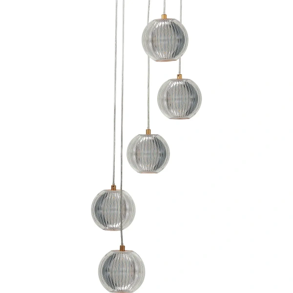 Lampa wisząca Brillant 5 złota LED CCT