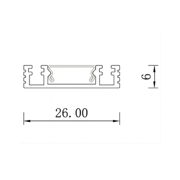 Szyna natynkowa Magnetic Slim 2 m biała