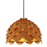 Lampa wisząca Burgo mała drewniana 1xE27