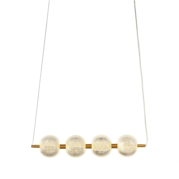 Lampa wisząca Diamond 4 listwa złota LED CCT