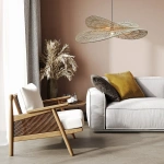 Lampa wisząca Raya z rattanu naturalna 1xE27