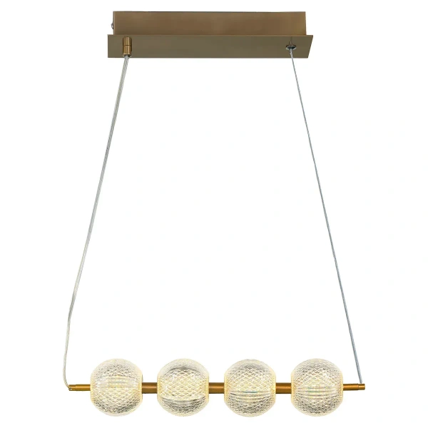 Lampa wisząca Diamond 4 listwa złota LED CCT
