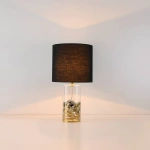 Lampa stołowa Sunflower czarno-transparentna 1xE27
