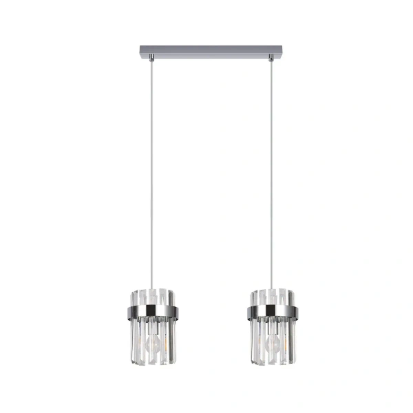 Lampa wisząca Vetro listwa chromowana 2xE14