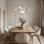 Lampa wisząca Marissa Cristal złota LED 48W CCT