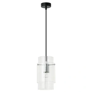 Lampa wisząca Savona 1 transparentno-czarna 1xE27