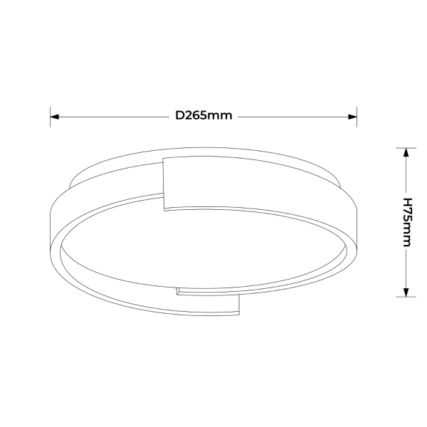 Plafon Halo 27 cm czarny LED 15W CCT