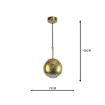 Lampa wisząca Palla mała złota 1xE14