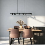 Lampa wisząca Snow 6 115 cm czarna 6xGU10