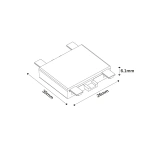 Łącznik I natynkowy Magnetic Slim biały