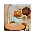 Lampa wisząca Kanso rattanowa 50 cm jasnobrązowa 1xE27