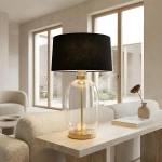 Lampa stołowa Amur transparentno-czarna 1xE27
