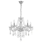 Lampa wisząca Cristallo 5 srebrna 5xE14