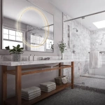 Lampa wisząca Mirror S złota LED 3000K IP44