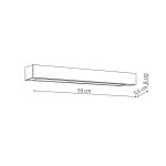 Lampa sufitowa Ibros 93 cm biała LED 24W CCT IP44