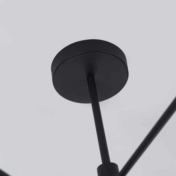 Lampa wisząca Snow 6 80 cm czarna 6xGU10
