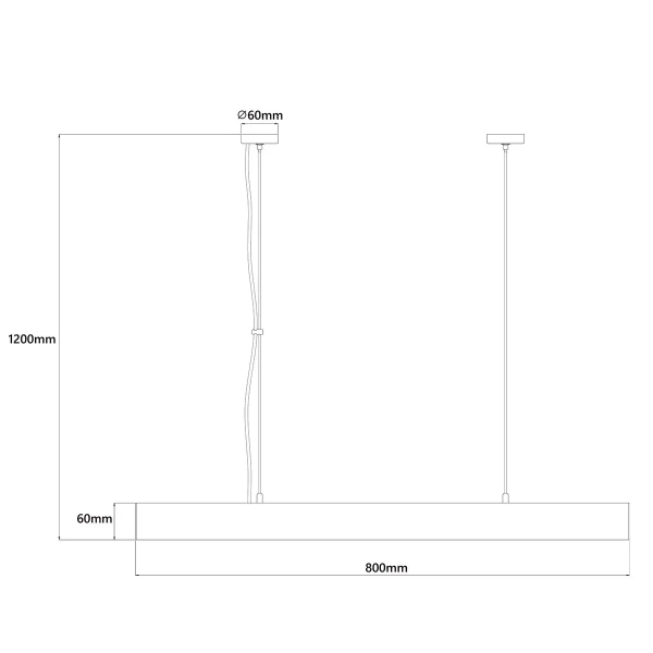 Lampa wisząca Cali M czarna LED 32W CCT smart